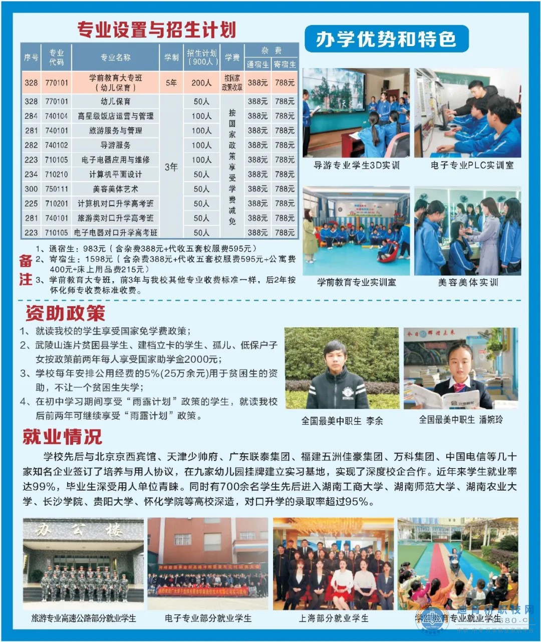 怀化市旅游学校2021年招生简章