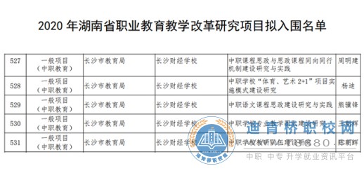 2020——长沙财经高光时刻,湖南省长沙市中专职高学校校园新闻
